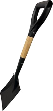 GardNTool Round and Square Head Micro Shovel Set With Wooden Handle Strong Durable Garden Gardening Tools Hand Tool Digging Spade Planting Lightweight Compact Weath [ ROUND & SQUARE MINI SHOVEL SET ]