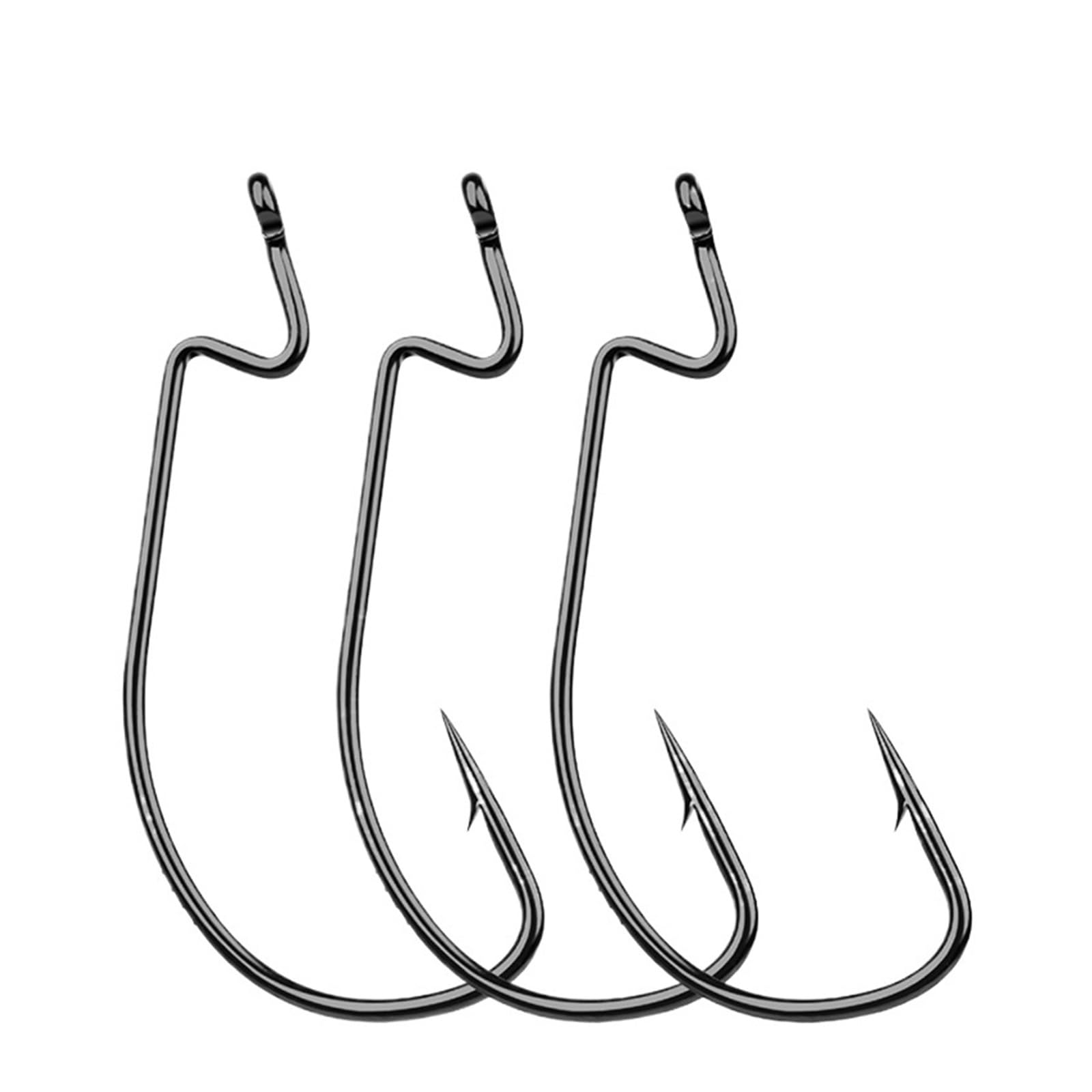 Anzuelo de Pesca 38105, 1/0#, 2/0, 3/0, 4/0 y 5/0, Lote 1000 anzuelos Grandes Color Negro