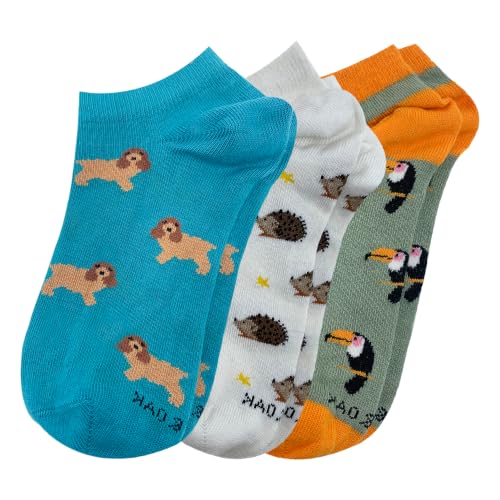 Image of Mint & Oak Low Cut Ankle Women Socks, Christmas Gift Quirky Socks For Friends, Cute Funky Socks, Christmas Secret Santa Gifts For Women