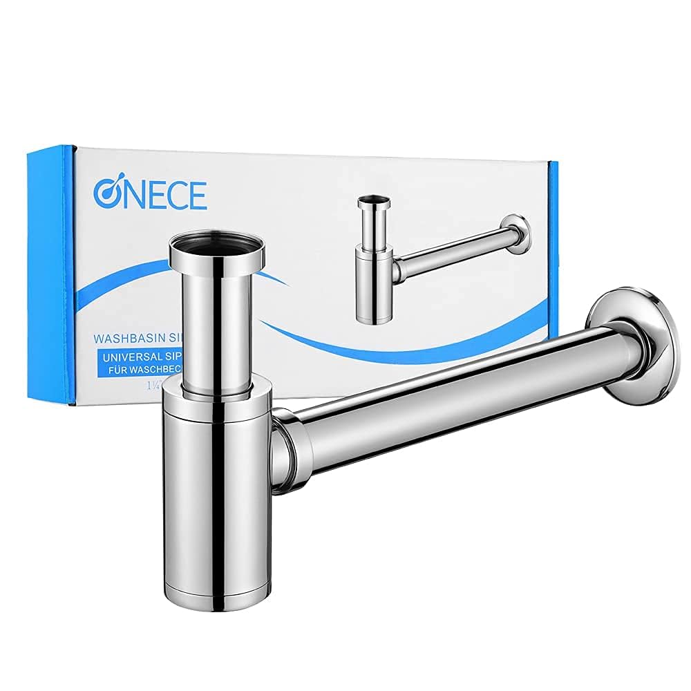 ONECE Siphon de Lavabo 1-1/4"x32 mm Universel Tube de Siphon Réglable en Hauteur Anti-Odeurs, Haute Qualité pour Lavabo Evier | Tube de Siphon Réglable en Hauteur Anti-Odeurs, Haute Qualité pour Lavabo Evier