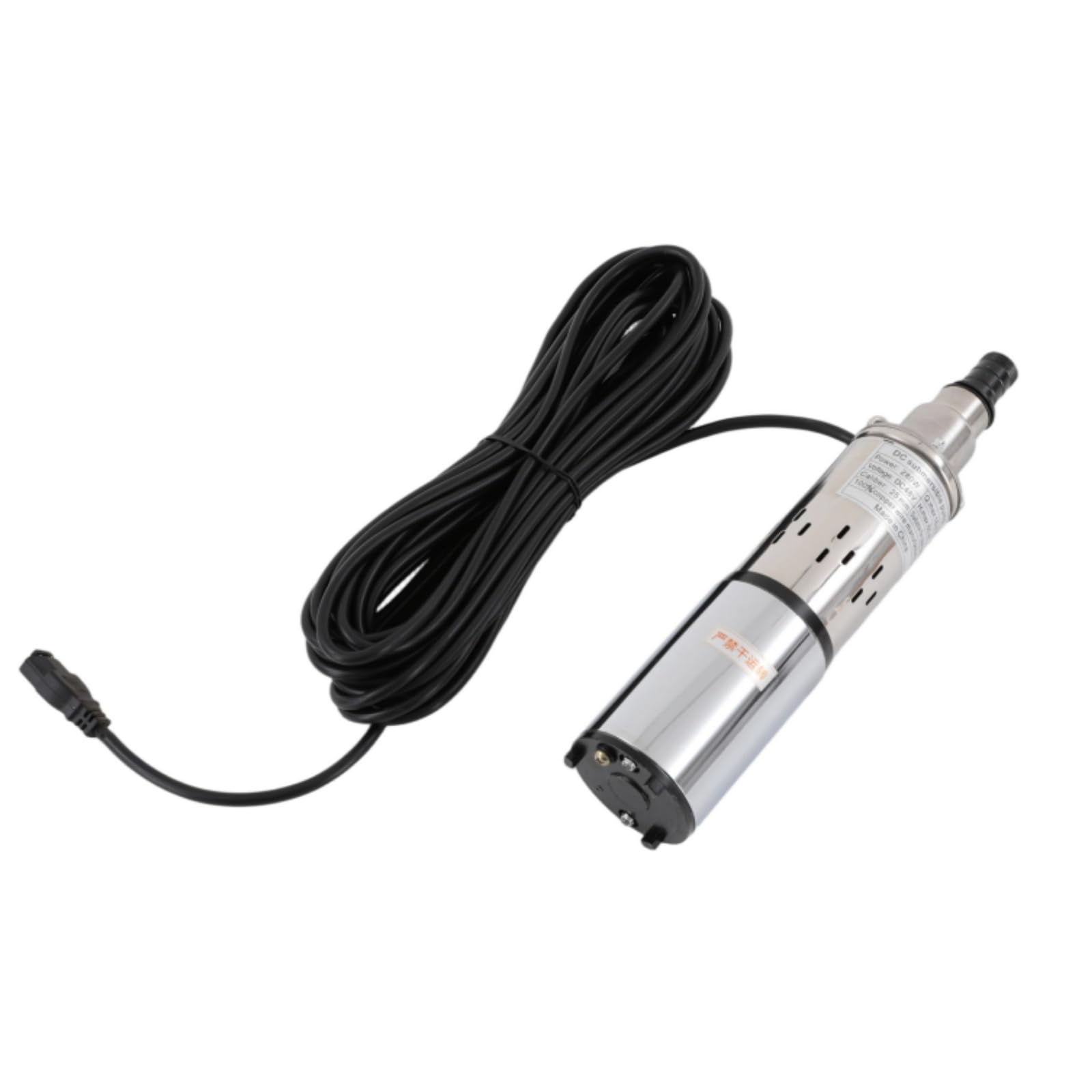 Bomba de Agua Sumergible Pozo 280 W 48 V DC, Bomba Solar para Pozos Profundos, bomba sumergible de acero inoxidable, Flujo 16L / 4.23gal / min, Diámetro de salida 25 mm