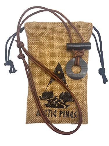 Circle Fire Starter Necklace (Rustic Cord, Black Circle)