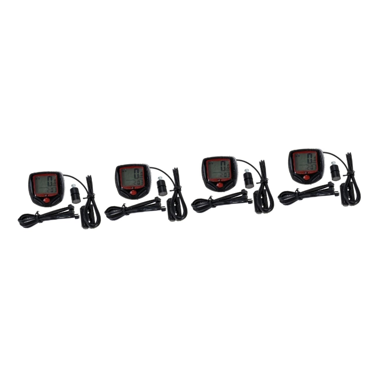 POPETPOP 4 Juegos Cuentakilómetros de Bicicleta Multifuncional con Pantalla LCD Diseño y Retroiluminación Compatible con Bicicletas de y Carretera para Seguimiento de Distancia y Real