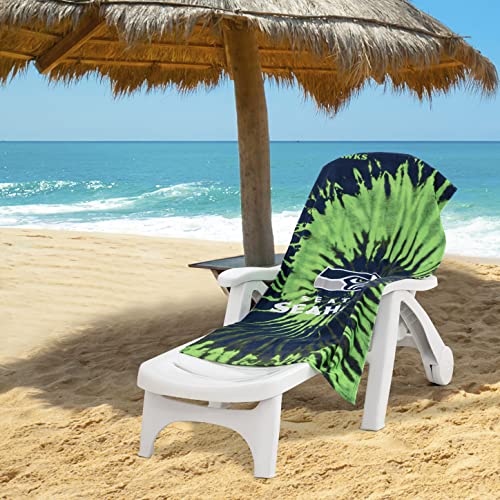 Image of Northwest NFL Seattle Seahawks Unisex-Adult Beach Towel, 30 inch x 60 inch, Psychedelic