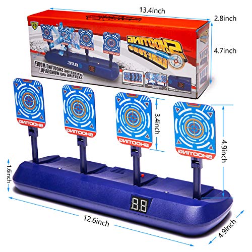 Electronic Shooting Target Auto Scoring Resets Compatible with Nerf Gun Toys, Electric Digital Shooting Target Gun Game Toys Ideal Toys Gifts for Kids, Teens, Boys & Girls (2020 Upgrade Version) - Thumbnail 2