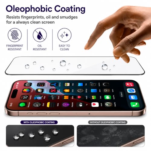 Image of Tempered glass for iphone 16 pro max| Screen Protector Full HD Quality Tempered Glass Anti-Scratch Edge to Edge Coverage For Easy Installation (iPhone 16 Pro Max), Pack Of 1