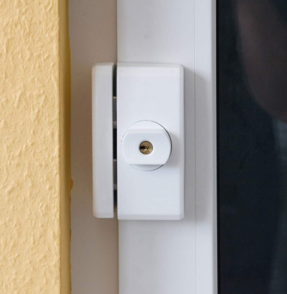 ABUS Serrure de Fenêtre FTS96A AL0125 - Verrou avec Mécanisme de Verrouillage Intuitif et Alarme, à Verrouillage Identique - Niveau de Sécurité 10 - 78559 - Blanc