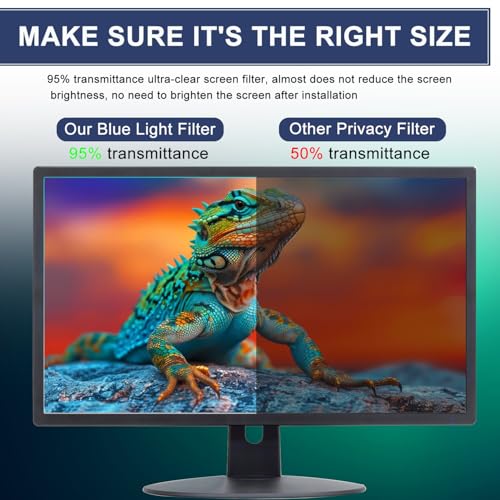 Image of 27 inch Monitor Anti Blue Light Glare Screen Protector for Dell /HP /Acer /ViewSonic /ASUS /Aoc /Samsung /Sceptre /LG 27 inch 16:9 Standard /Curved /Touch Widescreen Monitor, Eyes Care Blue Light Glare UV Filter