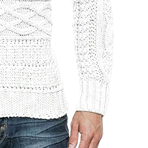 Men's Turtleneck Full Zip Stylish Sweater Cable Knit Slim Fit Comfort Sweater Casual Cardigan Winter Warm Sweaters4