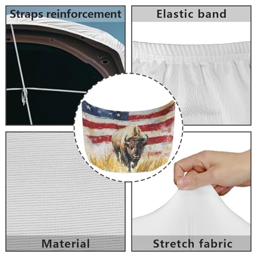 Image of Car Hood Cover,Breathable Soft Car Hood Cover Protector Suitable Most Automotive Sedans Trucks Pickup Sports Cars,Car Accessories Cow Flag Print