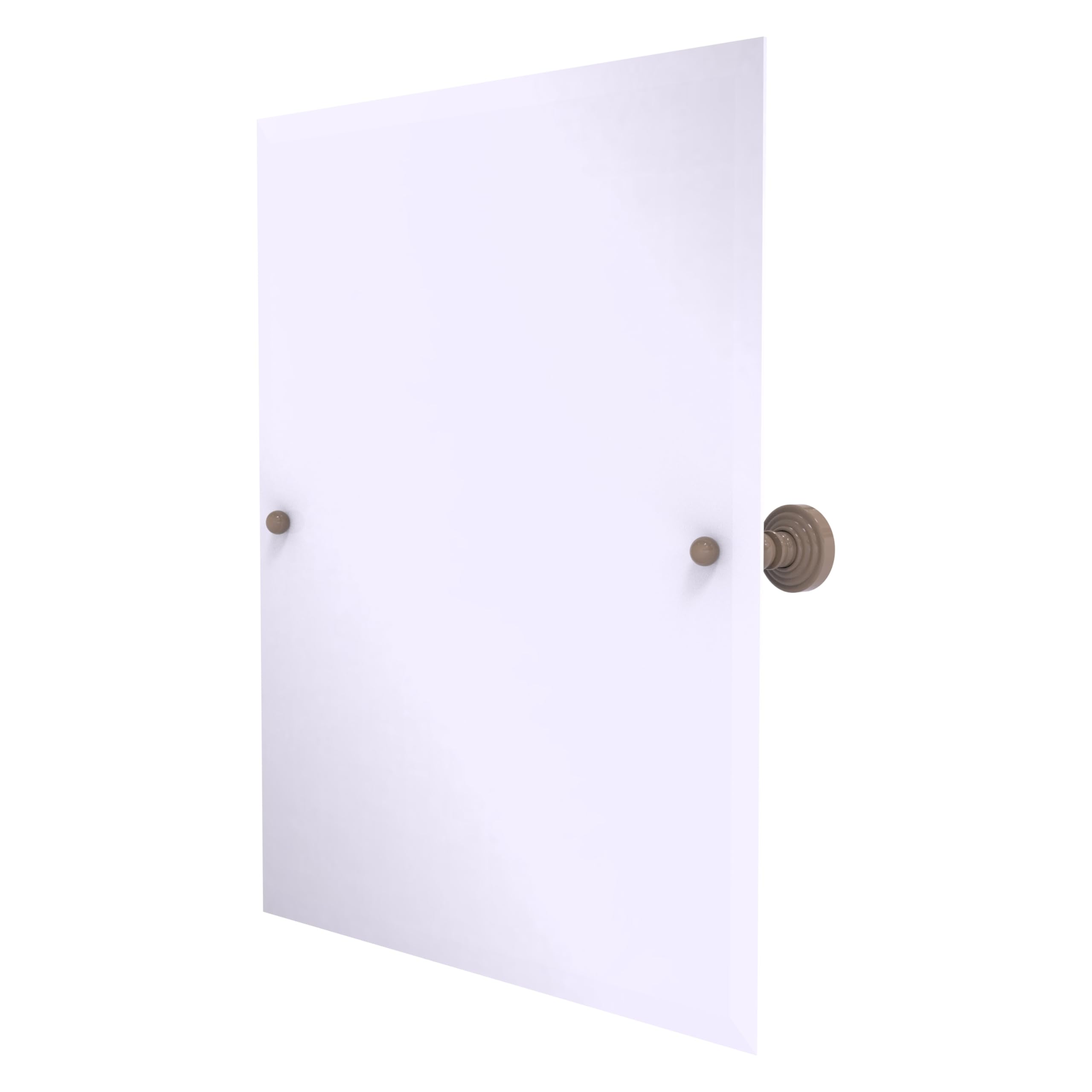 Allied Brass WP-92-SHB Frameless Rectangular Tilt Mirror with Beveled Edge, Shaded Beige