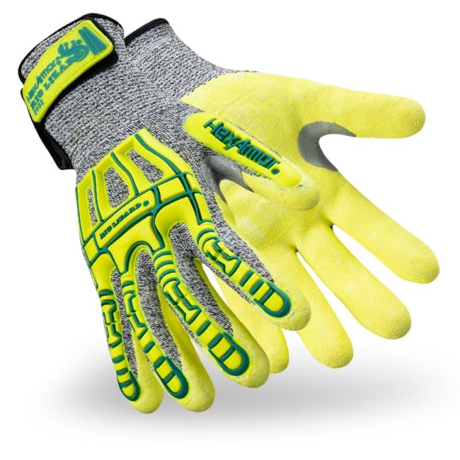 HexArmor Cut-Resistant Impact Protection Nitrile Palm Work Gloves | Rig Lizard® Series 2092 | Medium