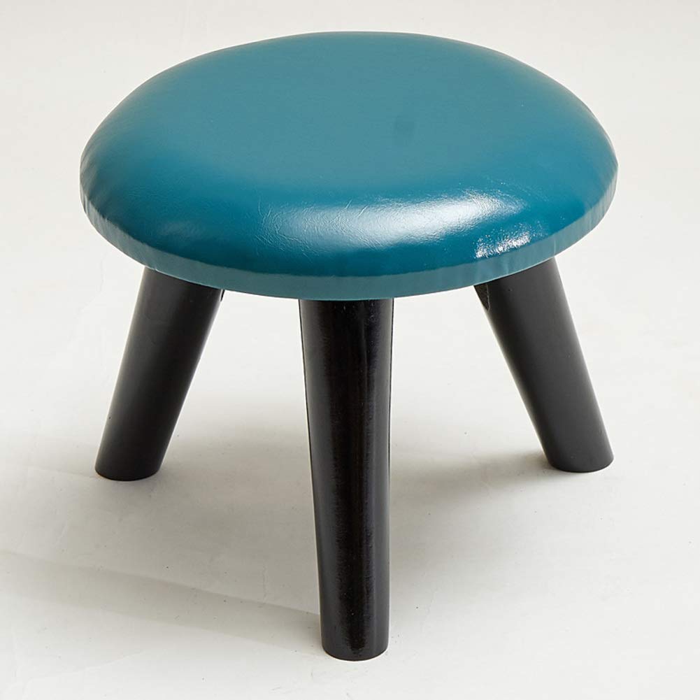 Tabouret pouf en bois rond pour salon et petit banc de lit douillet