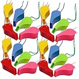 TENDYCOCO 48個 笛のおもちゃ 審判 スポーツホイッスル ブレスレット付き 訓