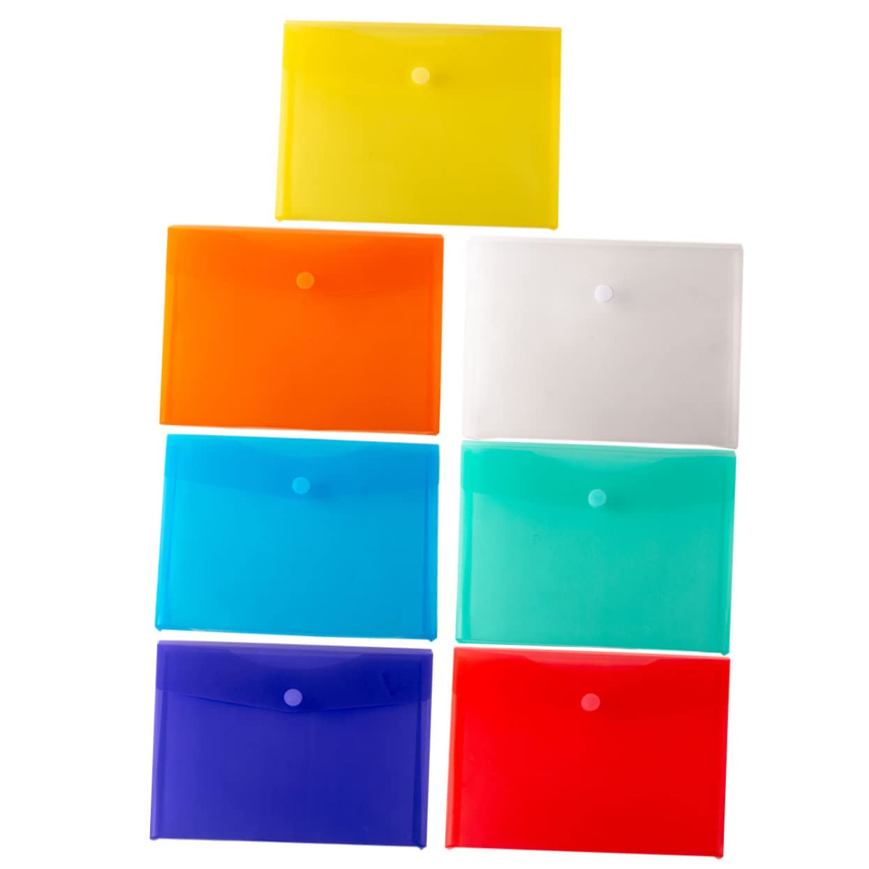NUOBESTY 3 Set Di Cartelle Portadocumenti Sospese Con Bottone A Pressione in Plastica Formato A4 Per Ricevute Organizer Per Cartelle Portadocumenti Da Ufficio Facili Da Usare 7 Pezzi*3