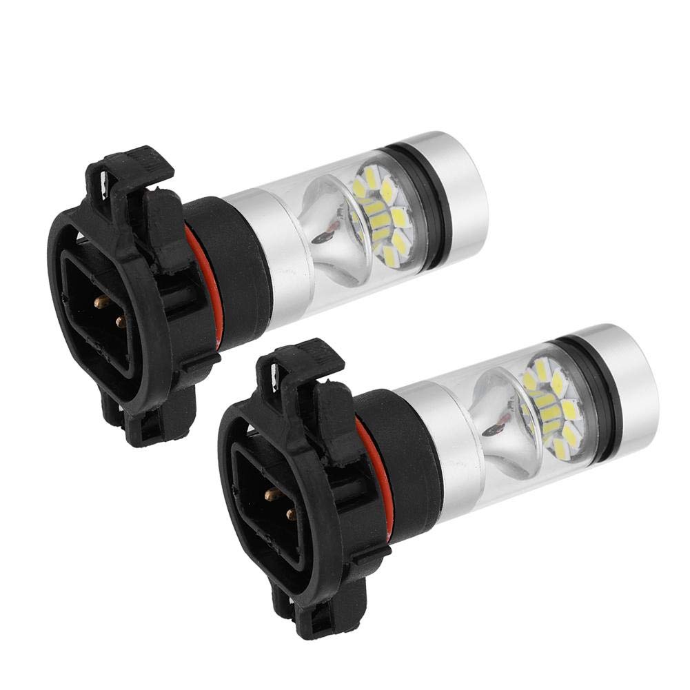 EBTOOLS Psx24W-Lampadina Fendinebbia 360° Beam Angle 2 Pcs 12-24V 100W 6000K Auto Bianca Lampada A Led Luminosa Per 2015-2018