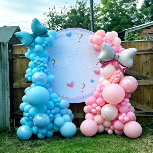 Image of Lukiituke Pink and Blue Balloons, 12in Gender Reveal Latex Balloons 57Pcs
