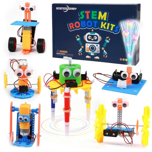 6 En 1 Kit de Construcción de Robots, Juguetes STEM para Niños Mayores de 8
