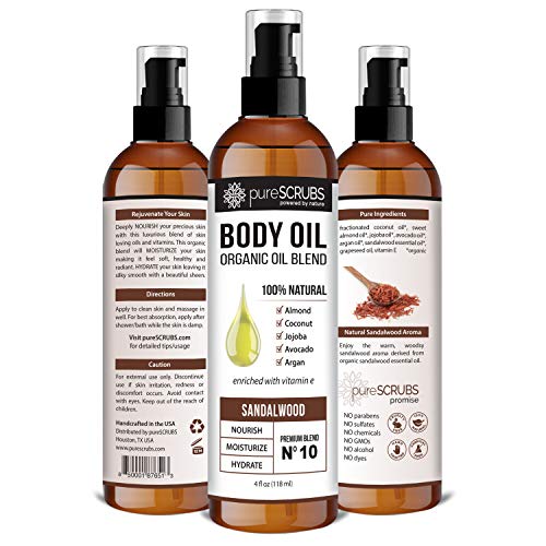 Purescrubs PS-BO-850001876513 Ultra Moisturizing Sandalwood Body Oil Spray For Dry Skin, Massage thumb #1