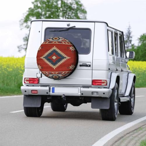 Image of Southwestern Traditional Style Spare Tire Cover 15 inch Wheel Protectors Weatherproof Universal for Trailer Tire Cover Rv SUV Truck Camper Travel Trailer