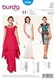 Größe: 36 – 48 Burda Schnittmuster Kleid 6944