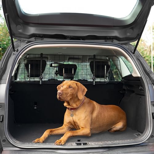 Sakura Kopfstützen-Hundegitter für Pkw SS5259 - leicht zu montieren in den meisten Fahrzeugen, Fließheckmodellen, SUV, Kombis, MPV - ohne Werkzeug in der Breite verstellbar
