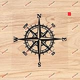 4X4 4WD Compass Off Road Decal Sticker Vinyl - Black 6 Inches - fit for Jeep Ford Chevy Toyota Style c