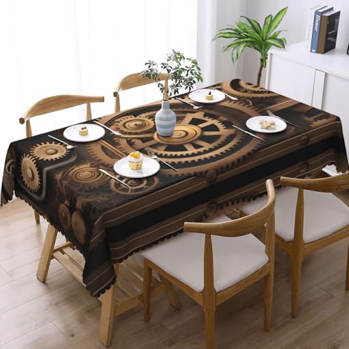 Nappe carrée Gold Mechanical Gear en tissu polyester lavable - 3