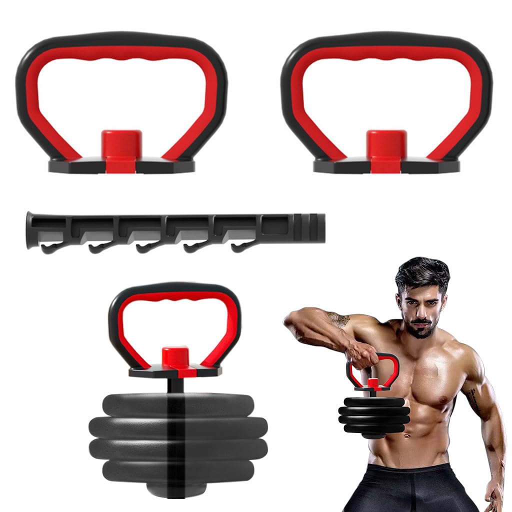 Proberos® 2Pcs Kettlebell Converter Handle with Weight Plate Holder Shaft Dumbbell to Kettlebell Adjustable Converter Handle Anti-slip Safe Kettlebell Handle for Dumbbell Plates Push Up Floor Handles (B0D7V9YW5V) Amazon Price History, Amazon Price Tracker