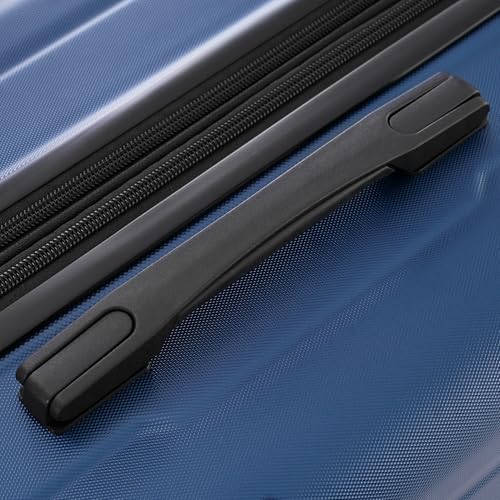 2 Piece Expandable Luggage Set with Spinner Wheels, Lightweight ABS Suitcase, 20in and 24in, Blue3