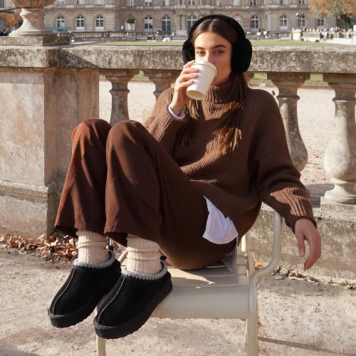Women's Genuine Suede Platform Slippers - image 3