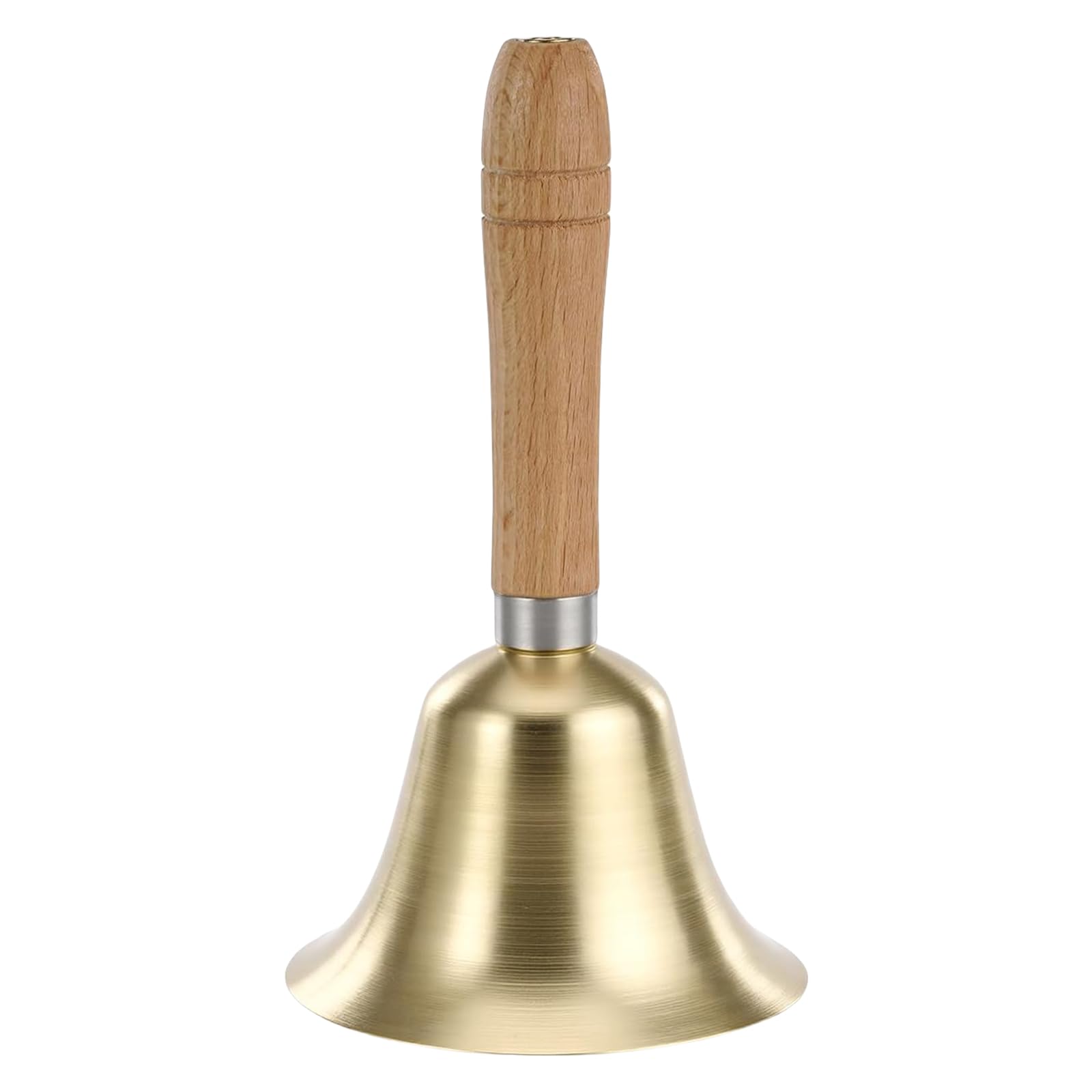 Large Hand Call Bells with Wood Handle Brass School Bells Handheld Service Decoration Loud Ringing Enduring Dinner Service