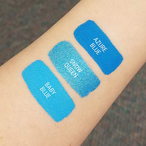 Aromi Bright Blue Metallic Matte Liquid Lipstick | Shimmery Finish, Vegan, Cruelty-Free, Long-Lasting, (Snow Queen) #TOP2