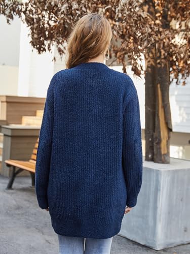 Image of Snuggle Sac Cardigan Sweaters for Women with Pocket Trendy Casual Long Sleeve Tops Open Front Fall Winter Coats