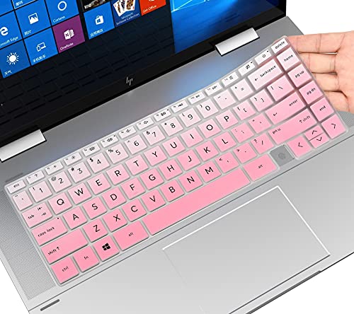 Keyboard Cover for HP Envy x360 15.6" 15m-ES 15m-EU 15-ep 15-es2083cl 15-es2075cl 15-es2066nr 15-es2050wm 15m-es1013dx 15-eu1073cl 15m-eu0013dx eu0023dx 15m-es1023dx es0013dx 15t-ep000, Ombre Pink