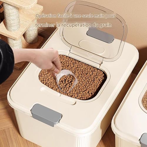 Conteneur pour aliments pour animaux hermétique empilable avec doseur - 4