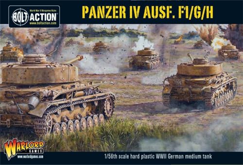 Warlord Games Panzer IV Ausf. F1/G/H Medium Tank - 1:56 / 28mm Plastic Scale Model Tank for Bolt Action Highly Detailed World War 2 Miniatures for Table-top Wargaming