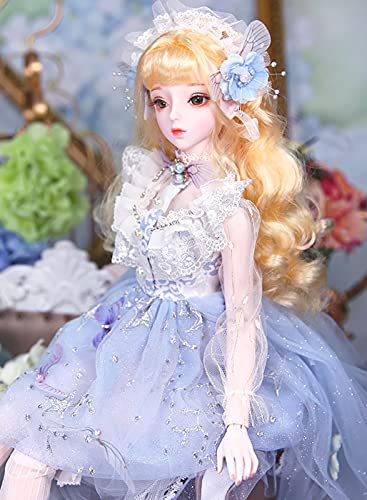 Aongneer Bjd Dolls Collector Dolls 1/3 Bjd Doll, Rotatable Joints Made To Move Doll With Gorgeous Doll Clothes And Wig, Look Like Fashion Fairy Dolls Valentine's Day Gifts-Rainie #TOP3