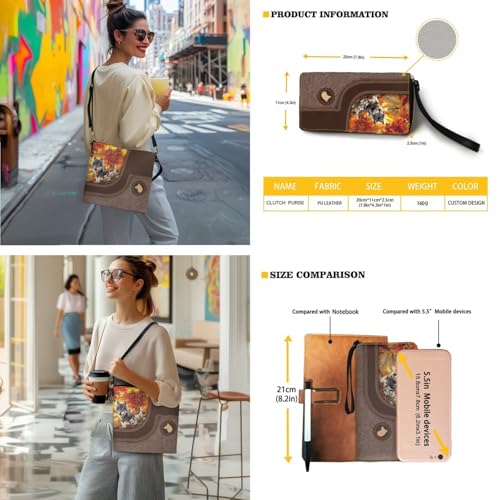 Image of Bucket Crossbody Bag Set for Women Lady, Leather Purse and Wallet Set Large Bucket Bag with Wallet