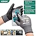 Kebada W1 Work Gloves for Men and Women, PU Coated Safety Gloves with Grip, Touchscreen, Ideal for Warehouse Package Handling, Construction, Gardening, 12 Pairs Gray Large