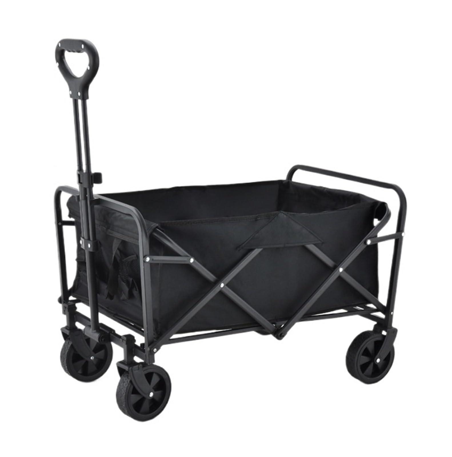Wagons Carts Foldable, Folding Camping Wagon Cart Collapsible Outdoor Utility Trolley with Wheels for Picnic Beach Travel and Shopping,Collapsible Wagon
