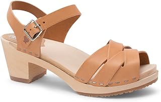 Sandgrens Handmade Swedish Wood Clogs for Women, High Heel Sandals | Rio Grande High