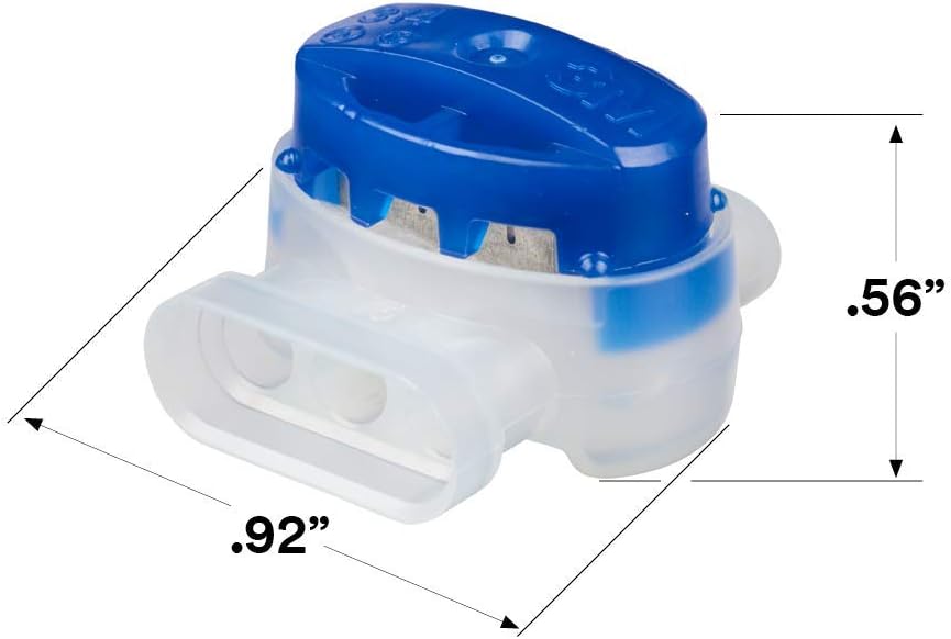 3 M Scotchlok 314 Moisture Protected Max 0.5 mm² up to 1.5 mm² Wiring Connector – Blue (Pack of 50)