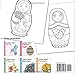 Russian Dolls Large Print Coloring Book: Matroschka Adult Coloring Book For Seniors | Easy Adult Coloring Book for Beginners (Large Print Coloring Books For Seniors And Beginners)
