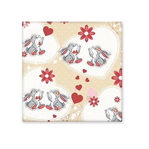 Carreau céramique Lapin Gris et Coeur Rouge DIYthinker L