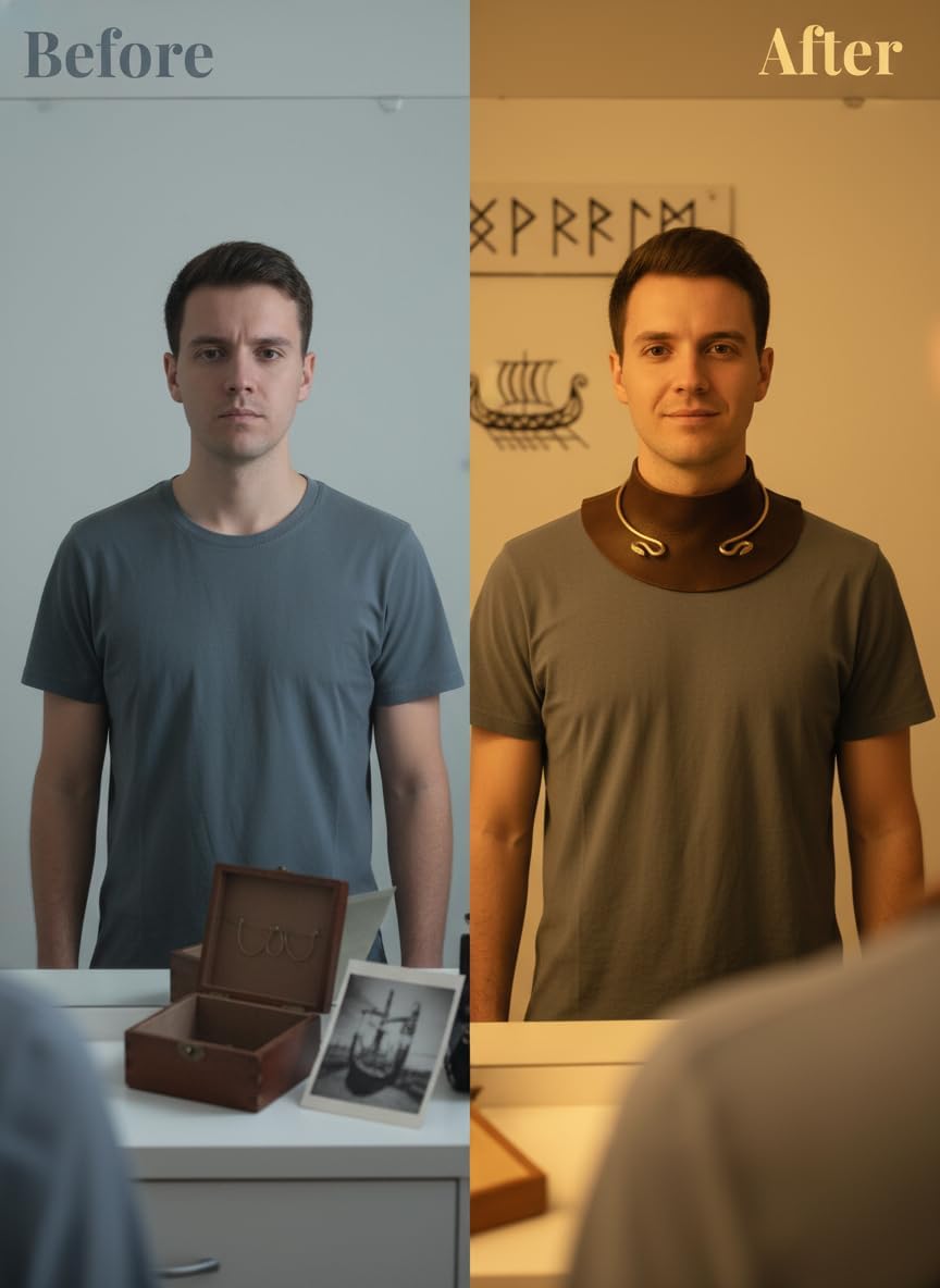 ARTIZANSTORE Snake Brass Torc Necklace Forged Iron Neck Torc, Forged Torc, Viking Torc, Medieval Nordic Torc, Handforged Torc, Costume Reenactment - Image 5