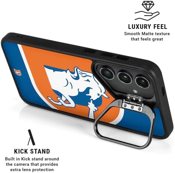 Skinit Kickstand Phone Case Compatible with Galaxy S24 Ultra - Officially Licensed NFL Denver Broncos Retro Logo Design