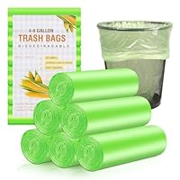 Sacchetti Spazzatura 50 x 60 cm Sacchi Spazzatura 20L 120 Pezzi Sacchetti Umido Biodegradabili Compostabili e Riciclati per Cucina Ufficio Soggiorno Bagno (Verde)