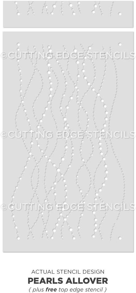 Pearls Allover Wall Stencil - Large Wallpaper Stencils for Paiting Walls - Modern Designs for DIY Home Decor & Room Makeovers (Small)