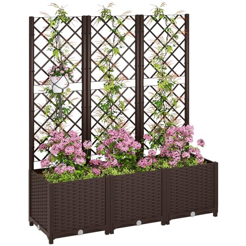 Jardineras Grandes con Plato Marca Outsunny